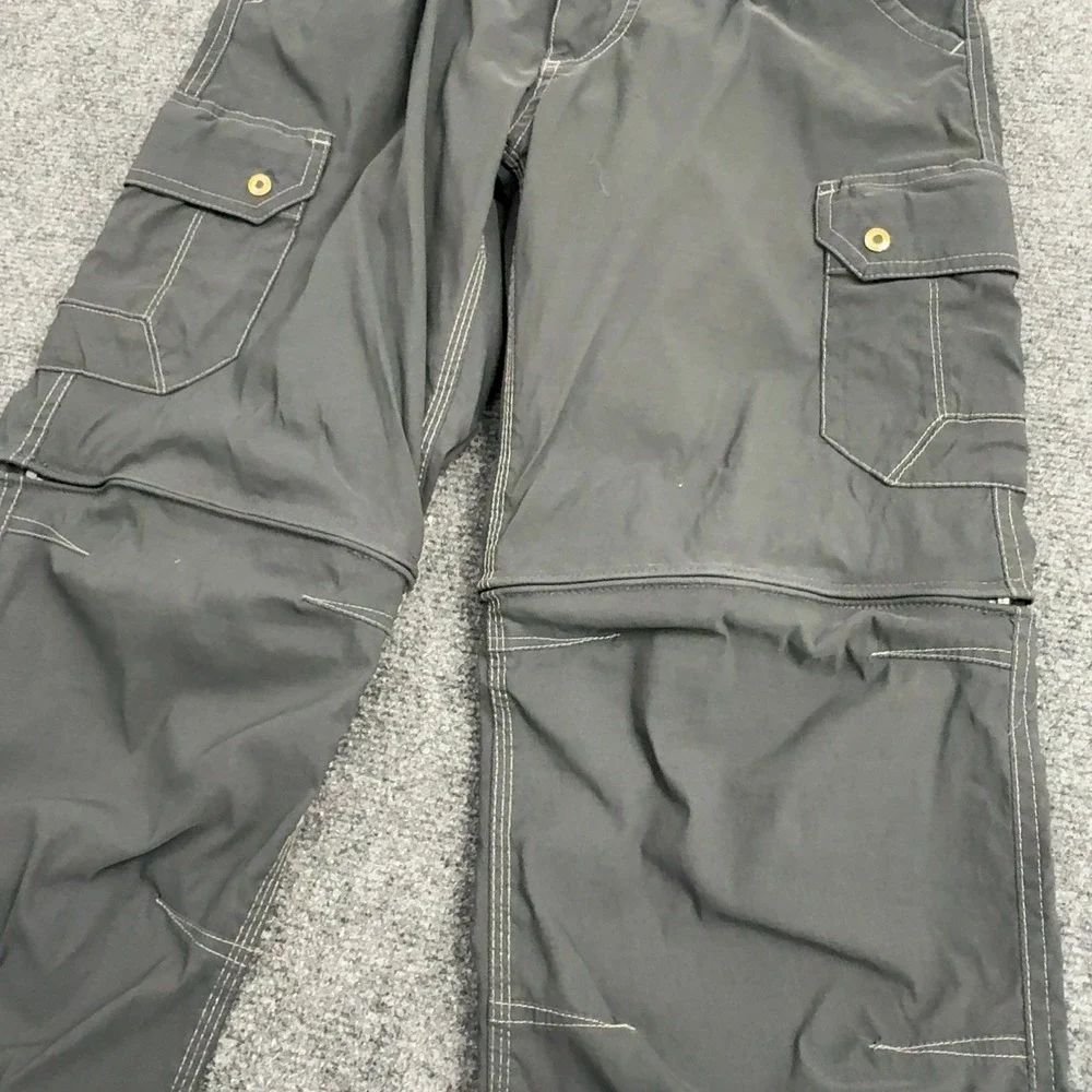 Kuhl Renegade Convertible Pants Mens 30x32 Grey Nylon Stealth Zip Off Hiking